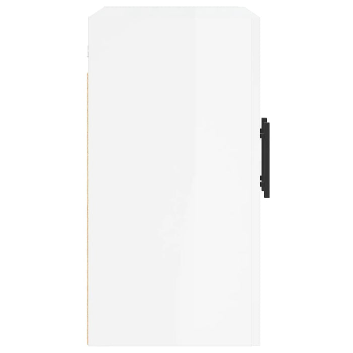 Armadietto a Muro Bianco Lucido 60x31x60 cm Legno Multistrato