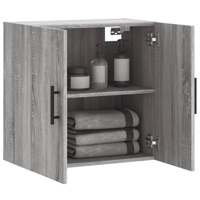 Mobile Pensile Grigio Sonoma 60x31x60 cm in Legno Multistrato 829994