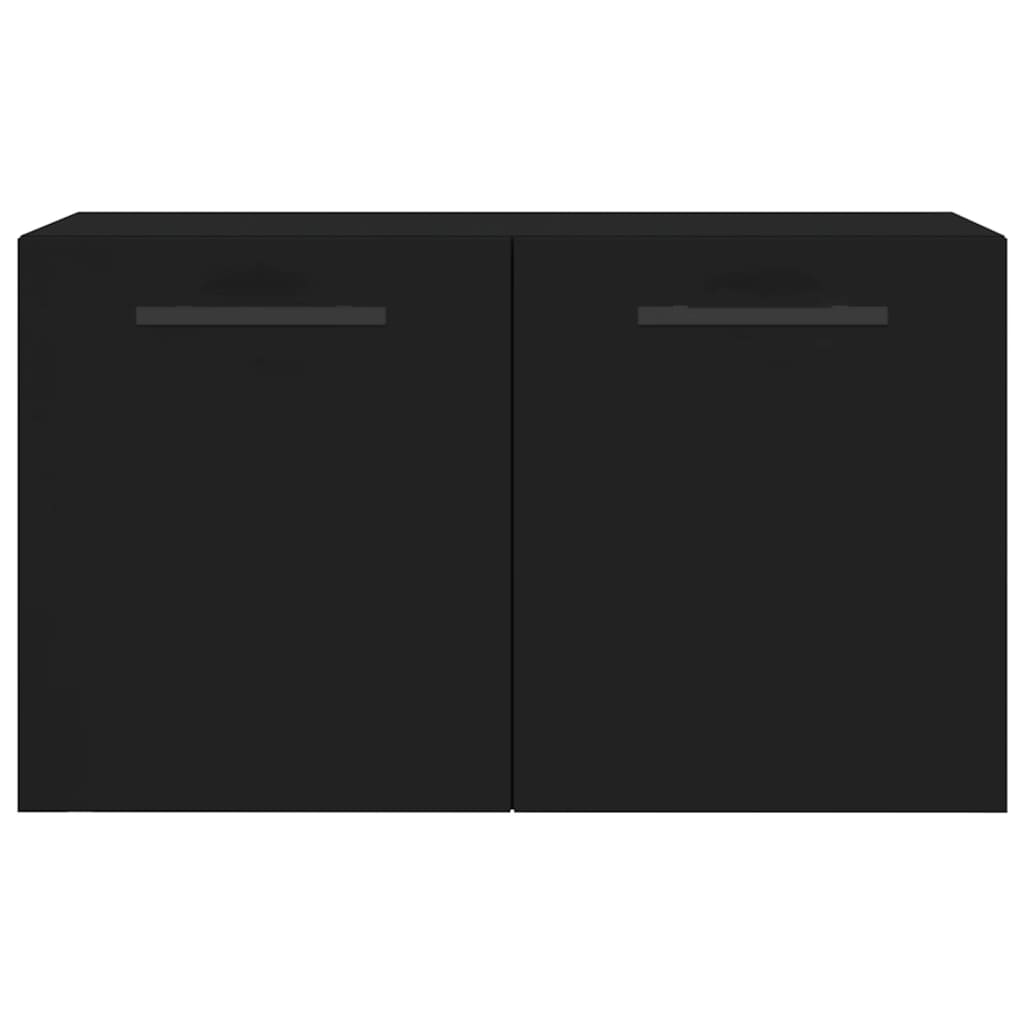 Mobile a Parete Nero 60x36,5x35 cm in Legno Multistrato 830045