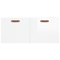 Mobile a Parete Bianco Lucido 80x36,5x35 cm Legno Multistrato 830054