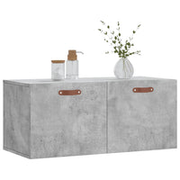 Mobile a Parete Grigio Cemento 80x36,5x35 cm Legno Multistrato 830056