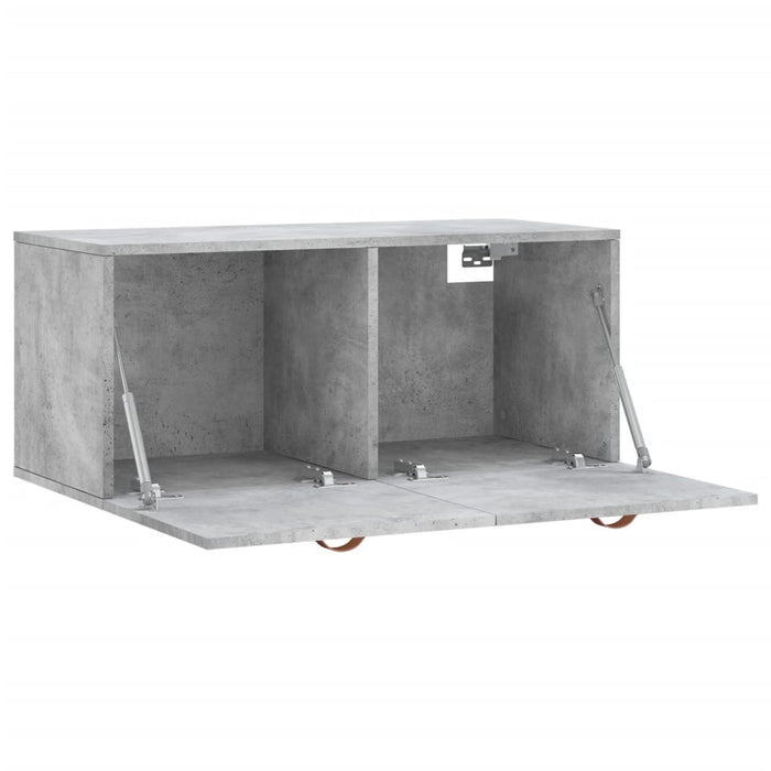 Mobile a Parete Grigio Cemento 80x36,5x35 cm Legno Multistrato 830056