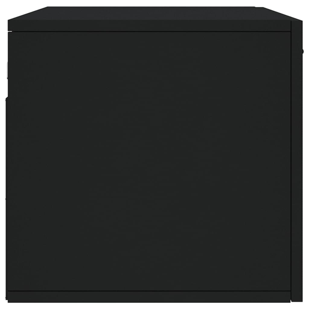 Mobile a Parete Nero 80x36,5x35 cm in Legno Multistrato 830093