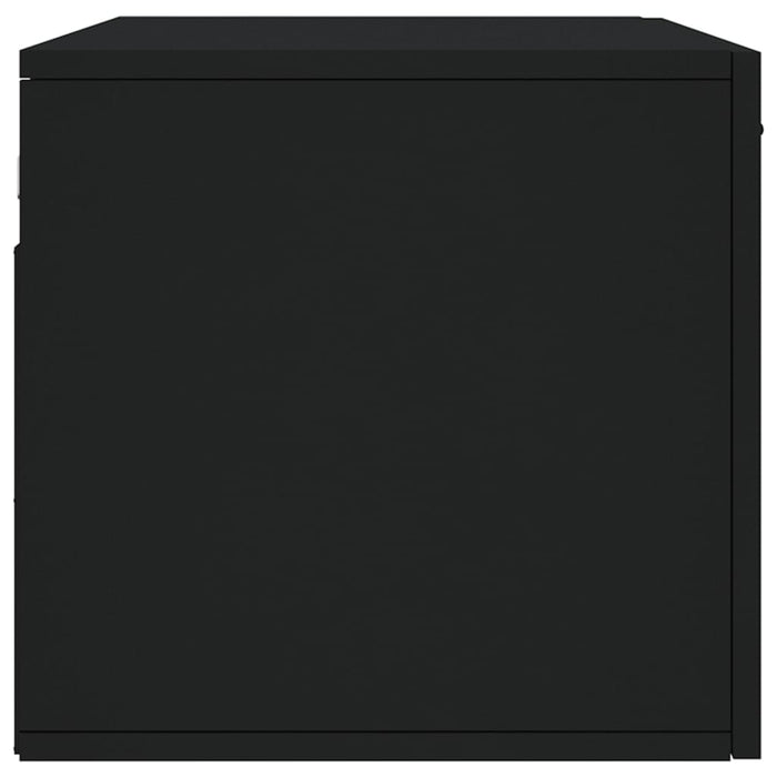 Mobile a Parete Nero 80x36,5x35 cm in Legno Multistrato 830093