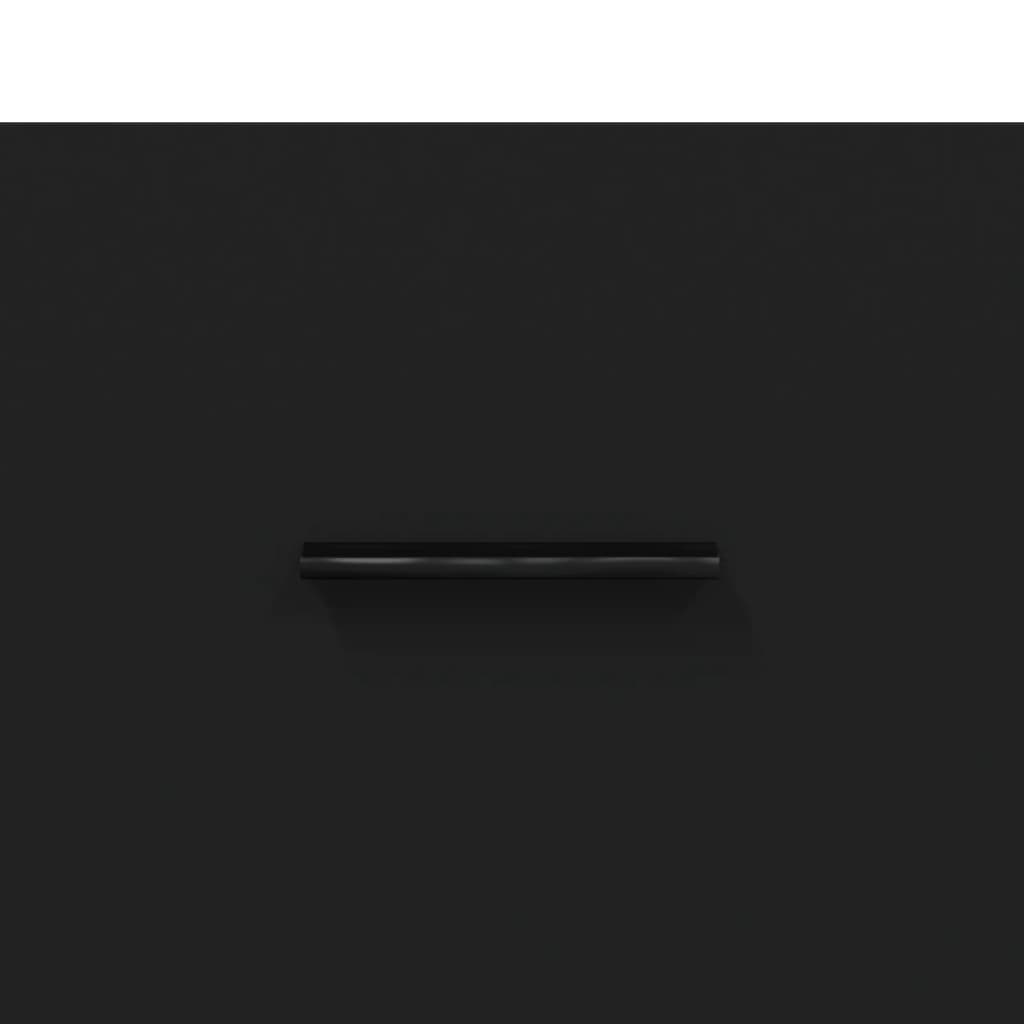 Mobile a Parete Nero 80x36,5x35 cm in Legno Multistrato 830093