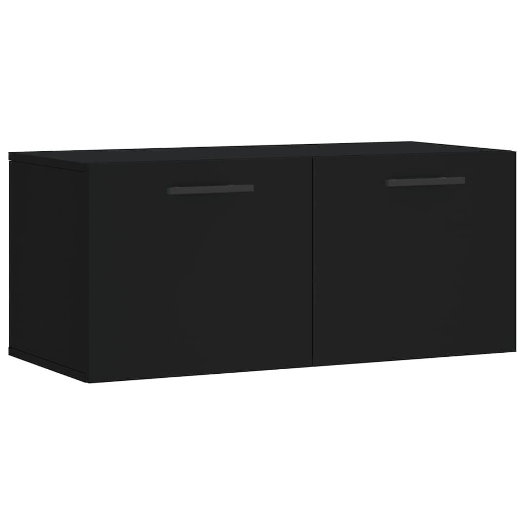 Mobile a Parete Nero 80x36,5x35 cm in Legno Multistratocod mxl 103164