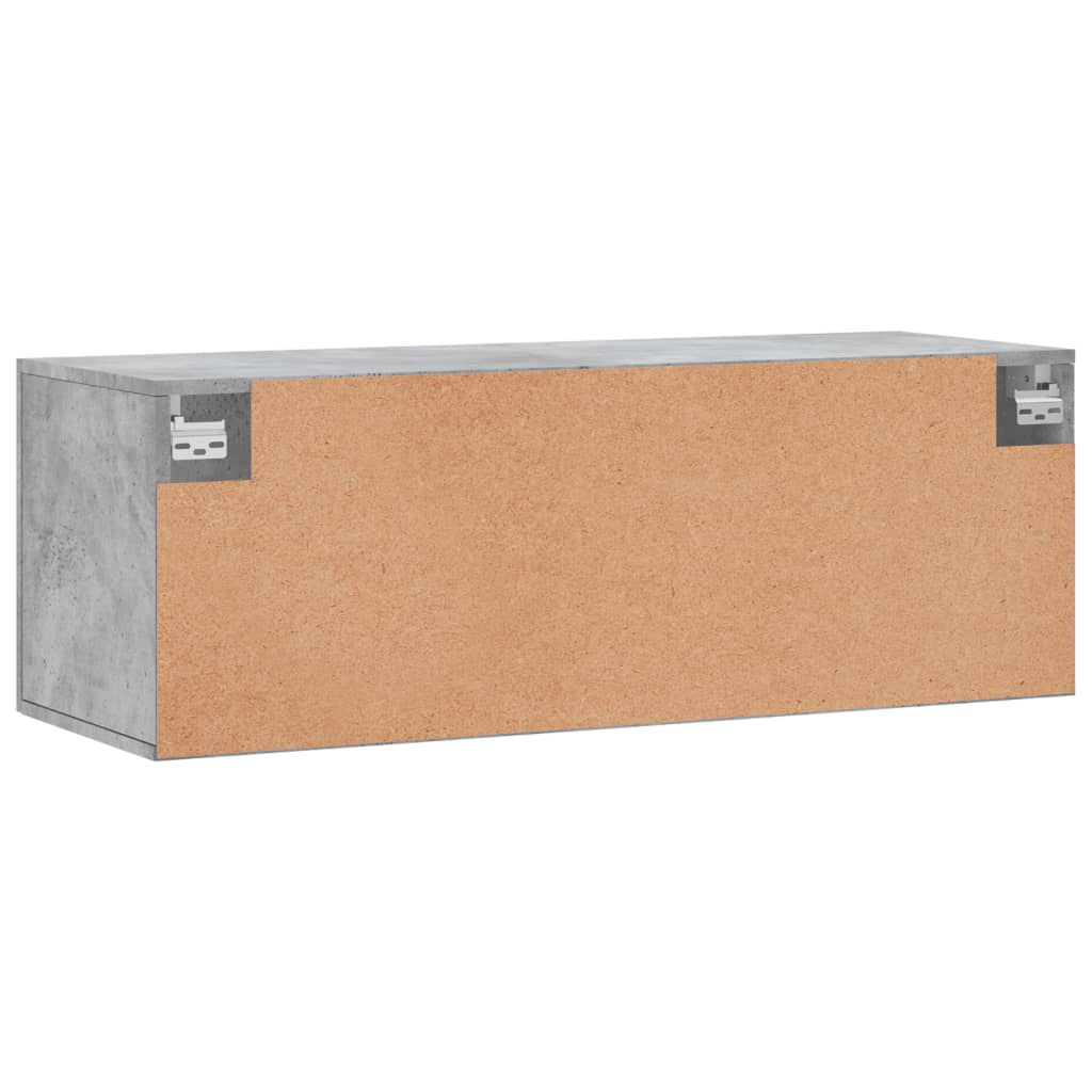 Mobile a Parete Grigio Cemento 100x36,5x35 cm Legno Multistrato 830112