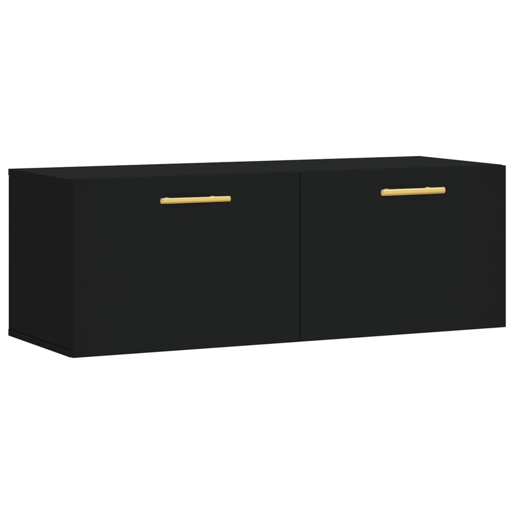 Mobile a Parete Nero 100x36,5x35 cm in Legno Multistratocod mxl 103117