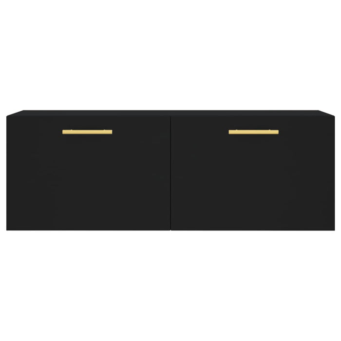 Mobile a Parete Nero 100x36,5x35 cm in Legno Multistrato 830117