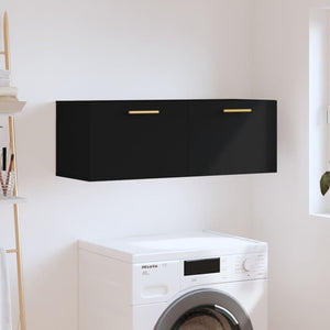 Mobile a Parete Nero 100x36,5x35 cm in Legno Multistratocod mxl 103117