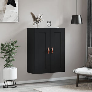 Mobile a Parete Nero 69,5x34,90 cm in Legno Multistrato 830357