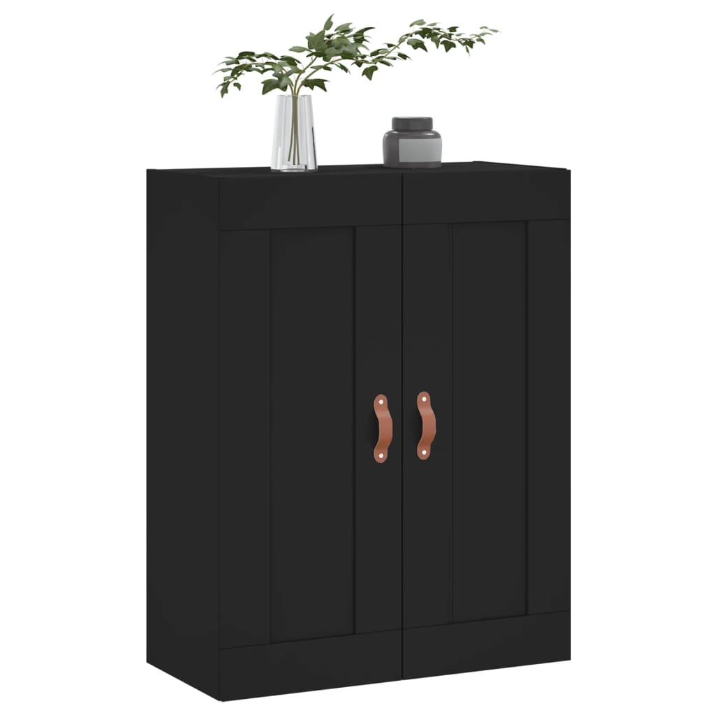 Mobile a Parete Nero 69,5x34,90 cm in Legno Multistrato 830357