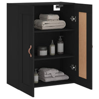Mobile a Parete Nero 69,5x34,90 cm in Legno Multistrato 830357