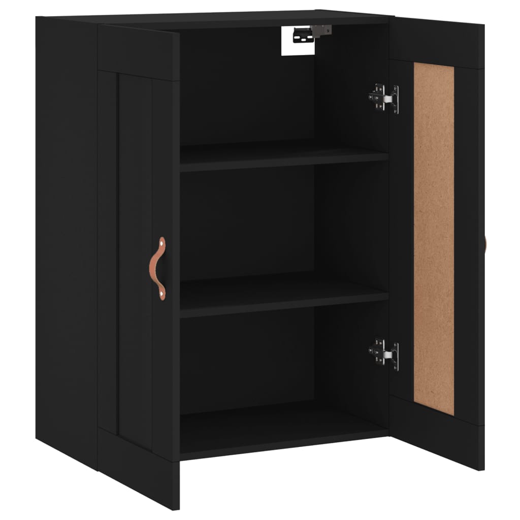 Mobile a Parete Nero 69,5x34,90 cm in Legno Multistrato 830357