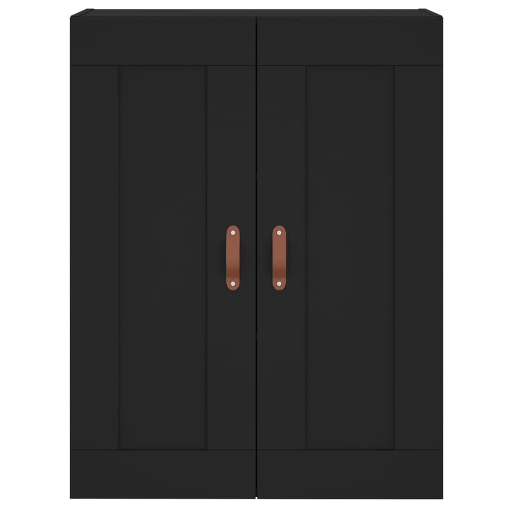 Mobile a Parete Nero 69,5x34,90 cm in Legno Multistrato 830357