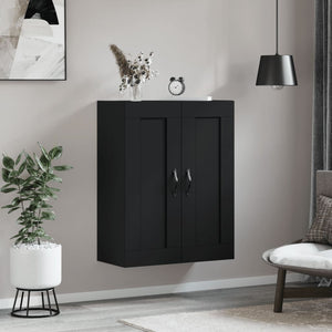 Mobile a Parete Nero 69,5x34,90 cm in Legno Multistrato 830373