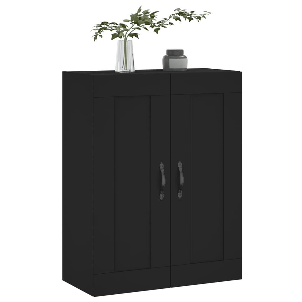 Mobile a Parete Nero 69,5x34,90 cm in Legno Multistrato 830373