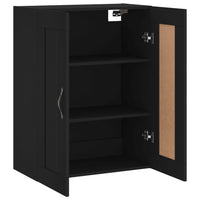 Mobile a Parete Nero 69,5x34,90 cm in Legno Multistrato 830373