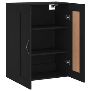 Mobile a Parete Nero 69,5x34,90 cm in Legno Multistrato 830373