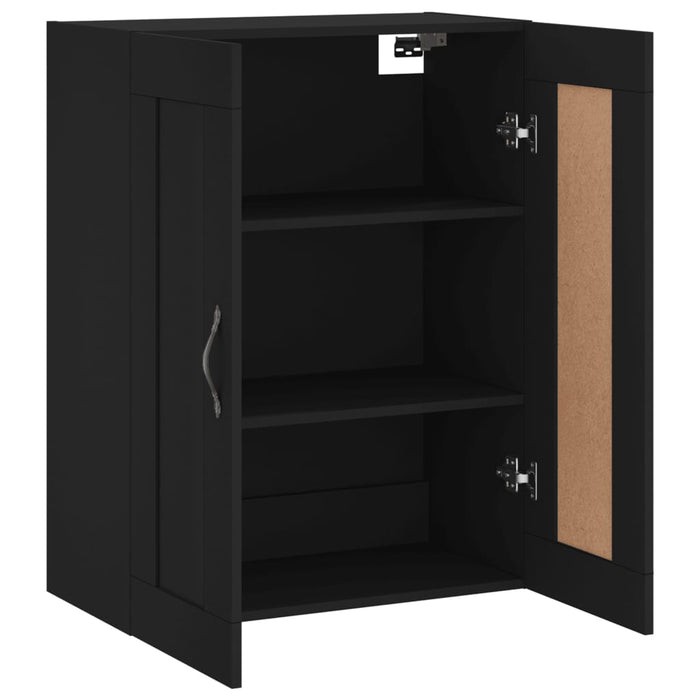 Mobile a Parete Nero 69,5x34,90 cm in Legno Multistrato 830373