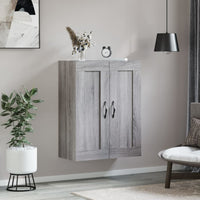 Mobile a Parete Grigio Sonoma 69,5x34x90 cm Legno Multistrato 830378