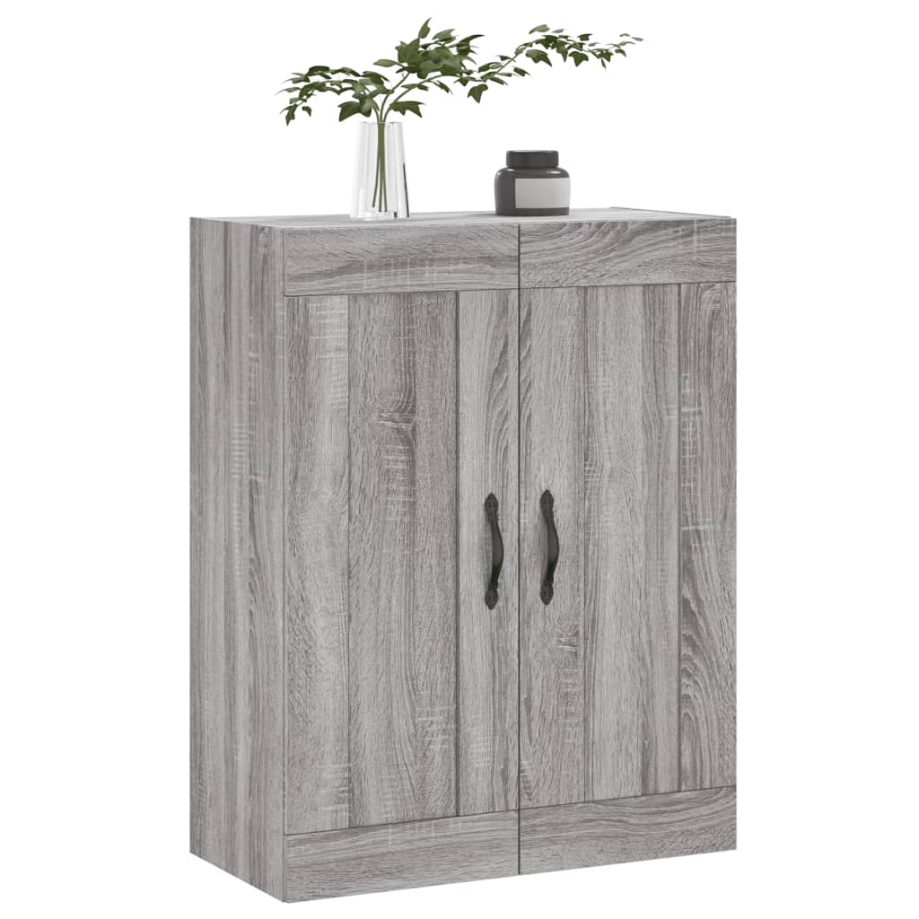 Mobile a Parete Grigio Sonoma 69,5x34x90 cm Legno Multistrato 830378