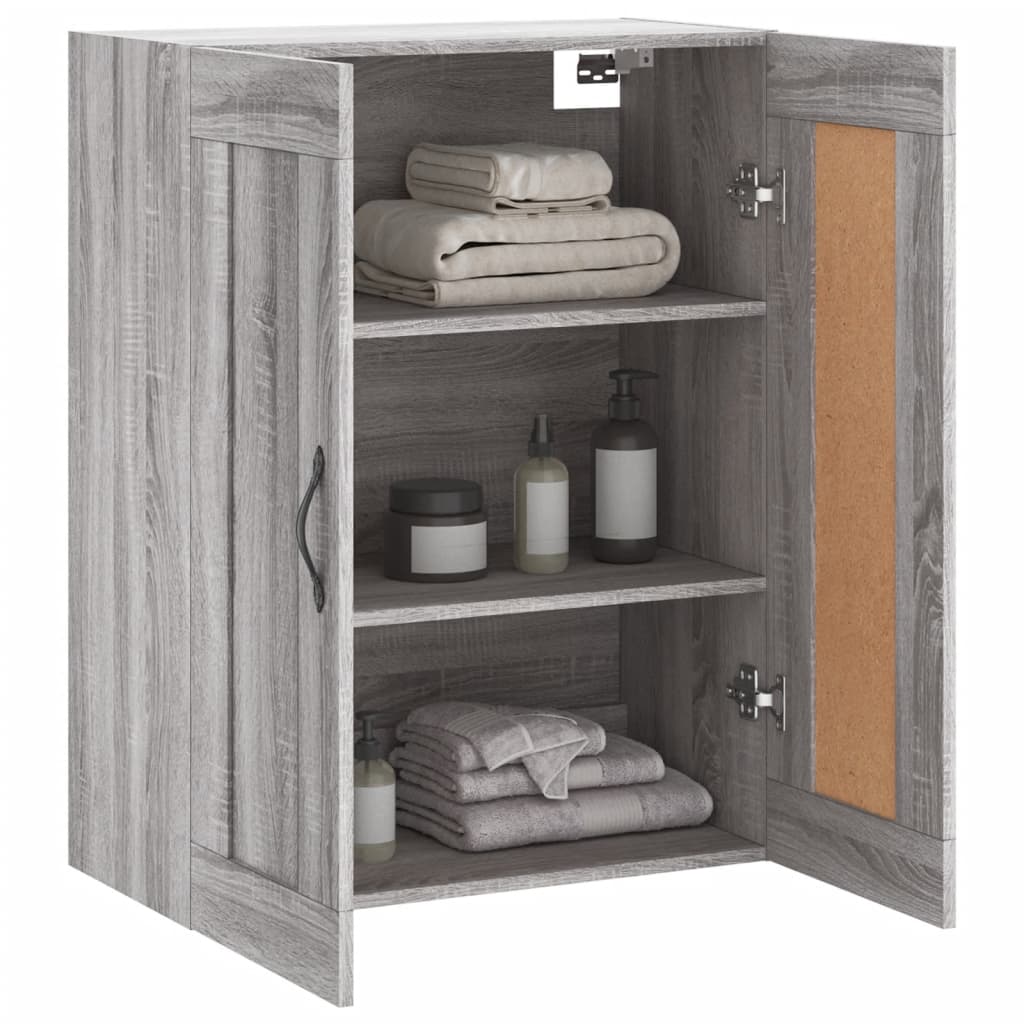 Mobile a Parete Grigio Sonoma 69,5x34x90 cm Legno Multistrato 830378