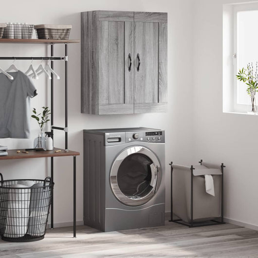 Mobile a Parete Grigio Sonoma 69,5x34x90 cm Legno Multistrato 830378