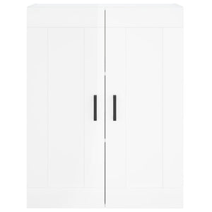 Mobile a Parete Bianco Lucido 69,5x34x90 cm Legno Multistrato 830382