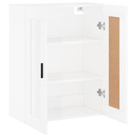 Mobile a Parete Bianco Lucido 69,5x34x90 cm Legno Multistrato 830398