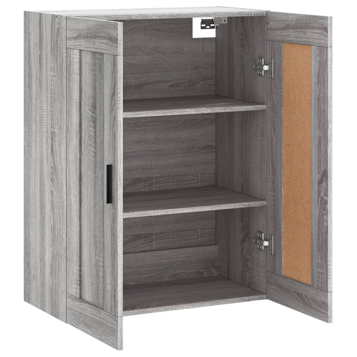 Mobile a Parete Grigio Sonoma 69,5x34x90 cm Legno Multistrato 830402