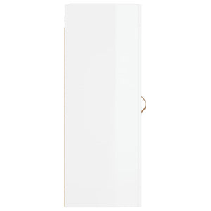 Mobile Parete Bianco Lucido 34,5x34x90 cm in Legno Multistrato 830478
