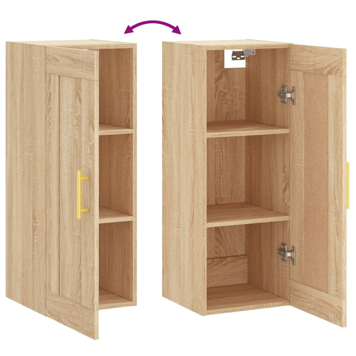 Armadietto a Muro Rovere Sonoma 34,5x34x90 cm Legno Multistrato 830487
