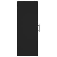 Mobile a Parete Nero 34,5x34x90 cm in Legno Multistrato 830509