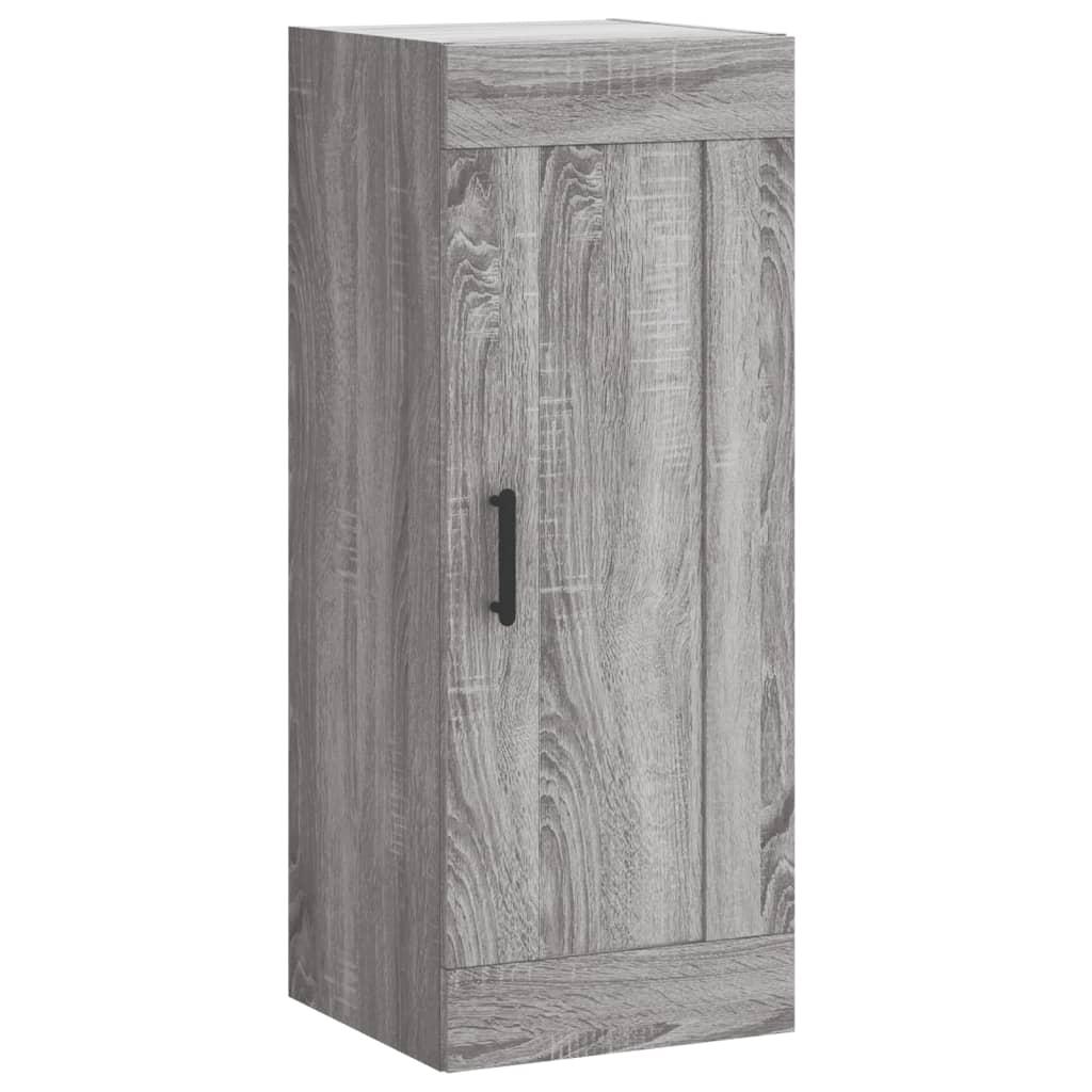 Mobile a Parete Grigio Sonoma 34,5x34x90 cm Legno Multistrato 830514