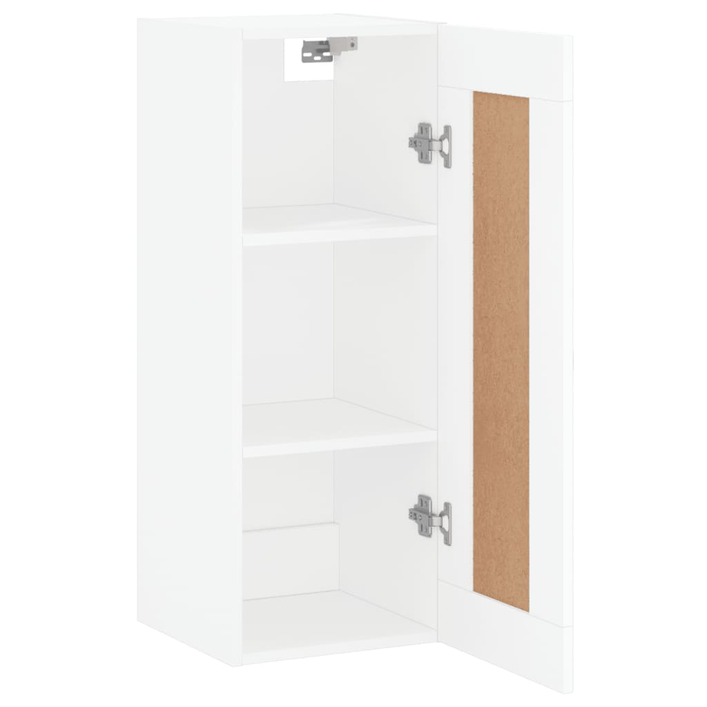 Armadietto a Muro Bianco 34,5x34x90 cm in Legno Multistrato 830516