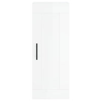 Mobile Parete Bianco Lucido 34,5x34x90 cm in Legno Multistrato 830526