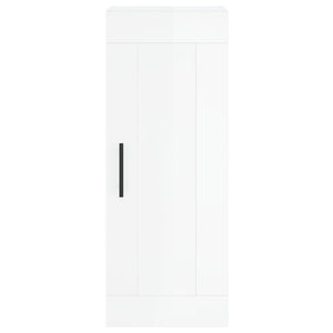 Mobile Parete Bianco Lucido 34,5x34x90 cm in Legno Multistrato 830526