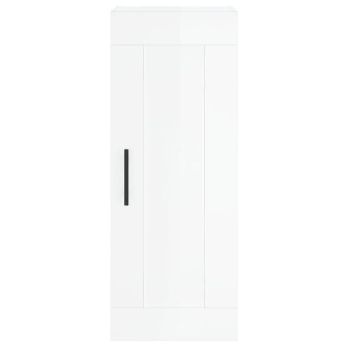 Mobile Parete Bianco Lucido 34,5x34x90 cm in Legno Multistrato 830526