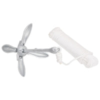 Ancora Pieghevole con Corda Argento 2,5 kg in Ferro Malleabile 94285