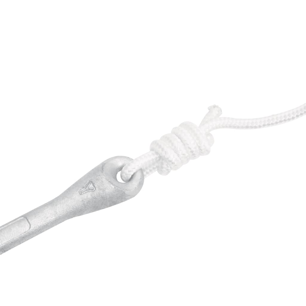 Ancora Pieghevole con Corda Argento 2,5 kg in Ferro Malleabile 94285