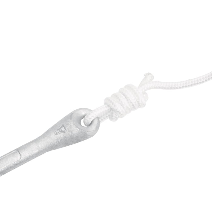 Ancora Pieghevole con Corda Argento 2,5 kg in Ferro Malleabile 94285