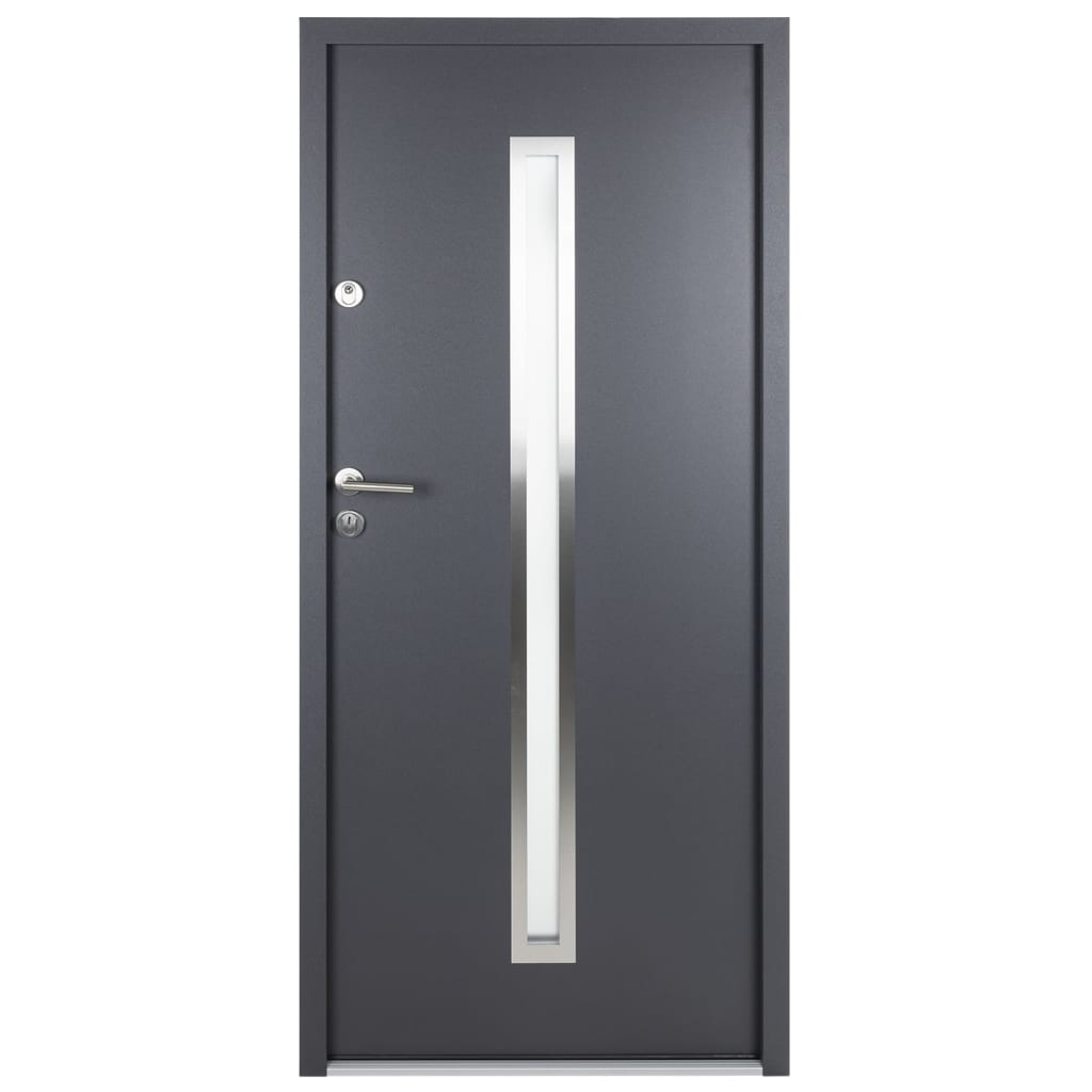 Porta Ingresso Antracite 110x207,5 cm in Alluminio 3190528