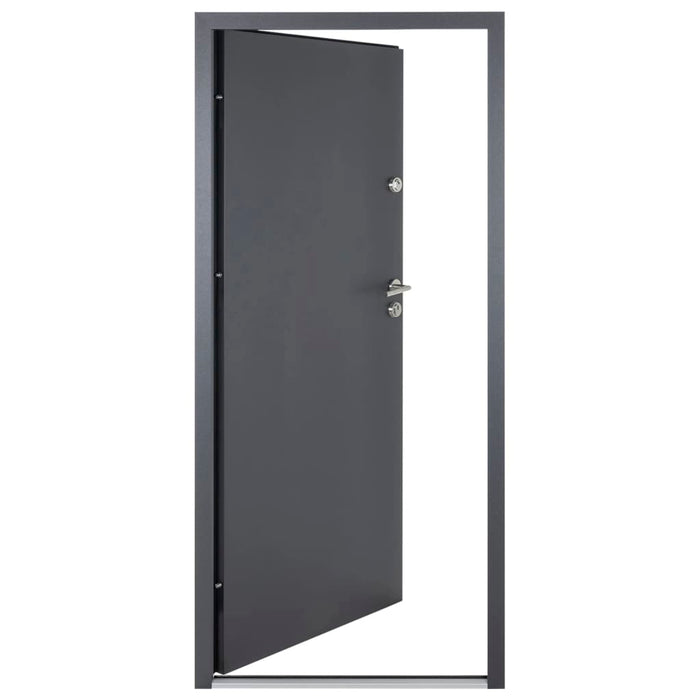 Porta Ingresso Antracite 90x200 cm in Alluminio 3190537