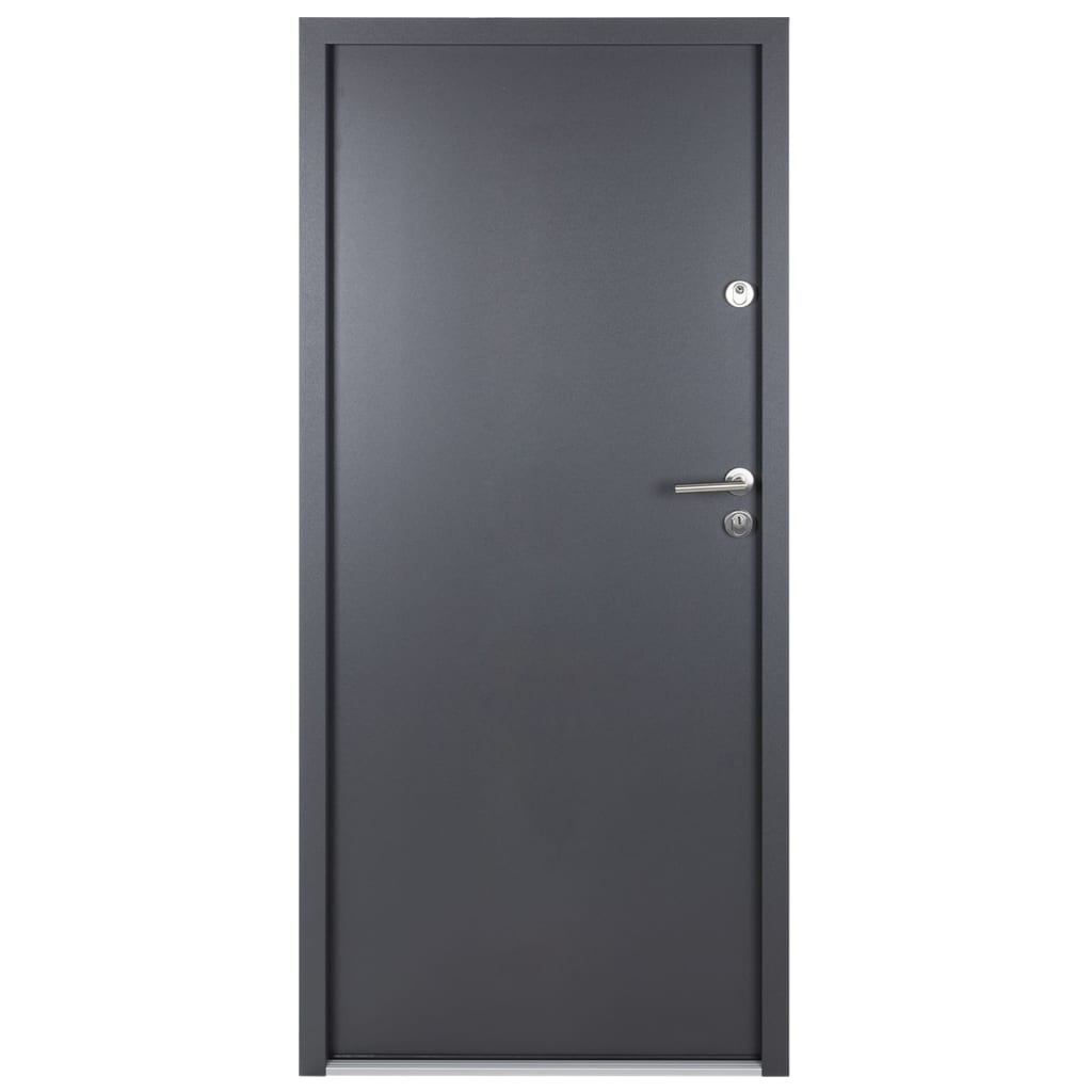 Porta Ingresso Antracite 90x200 cm in Alluminio 3190537