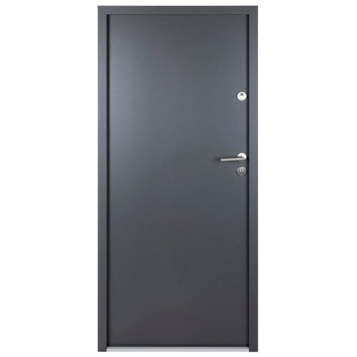 Porta Ingresso Antracite 90x200 cm in Alluminio 3190537