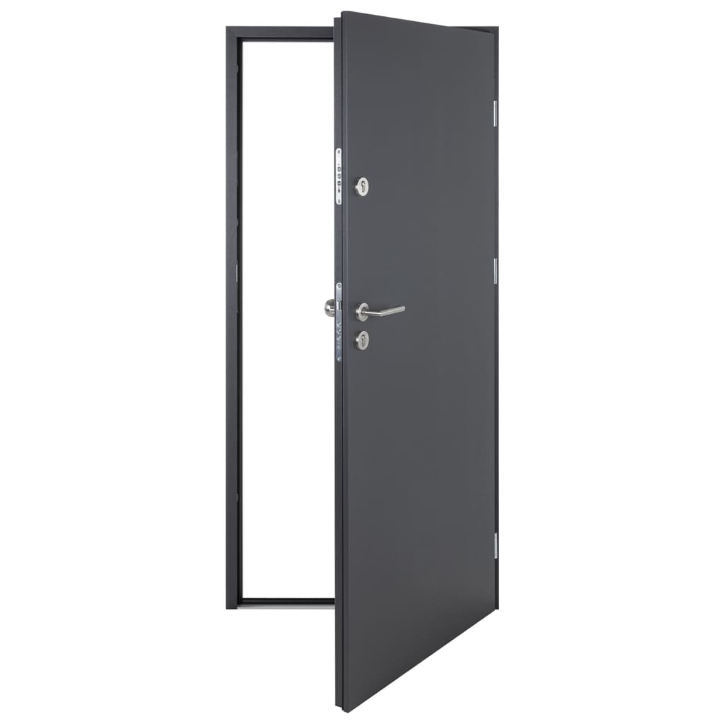 Porta Ingresso Antracite 90x200 cm in Alluminio 3190537