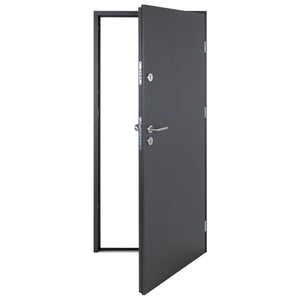 Porta Ingresso Antracite 90x200 cm in Alluminio 3190537