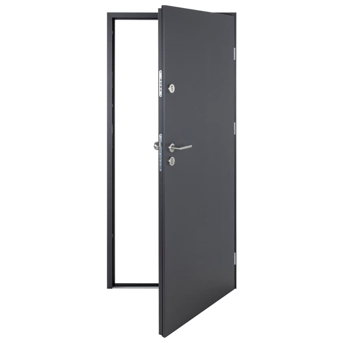 Porta Ingresso Antracite 90x200 cm in Alluminio 3190537