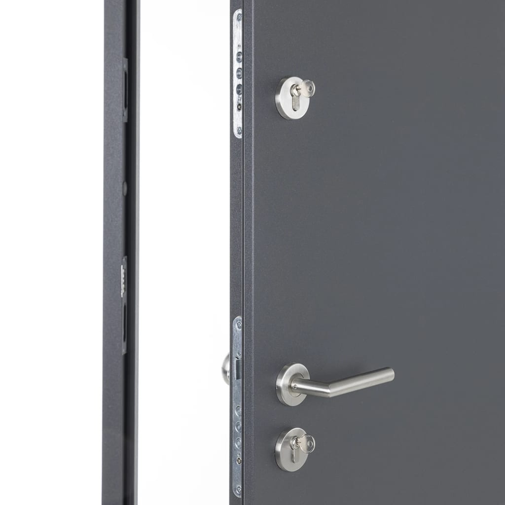 Porta Ingresso Antracite 90x200 cm in Alluminio 3190537